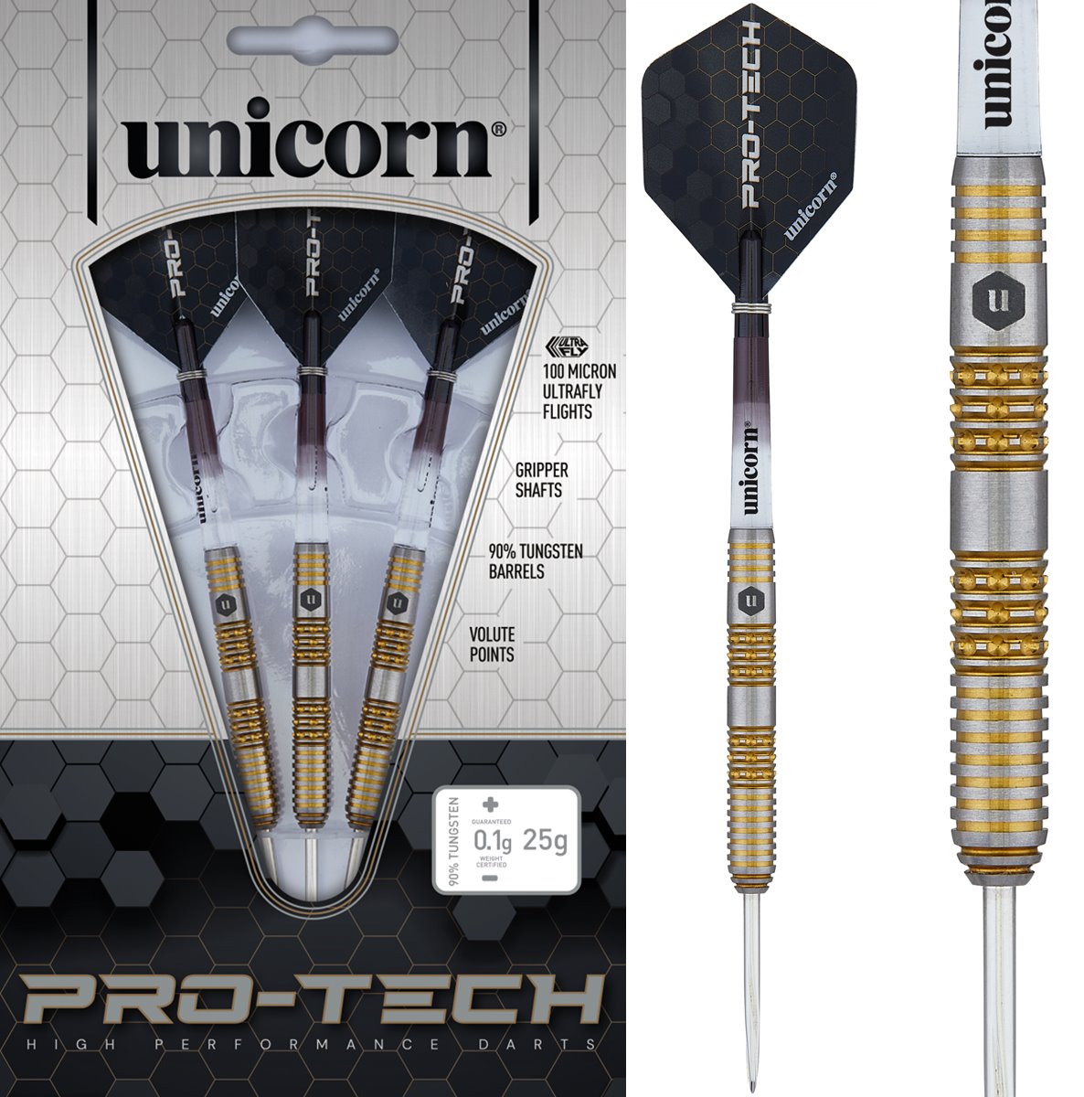 Unicorn Pro-Tech 6 90% Steeldarts 23/25/27 Gramm Steeldarts