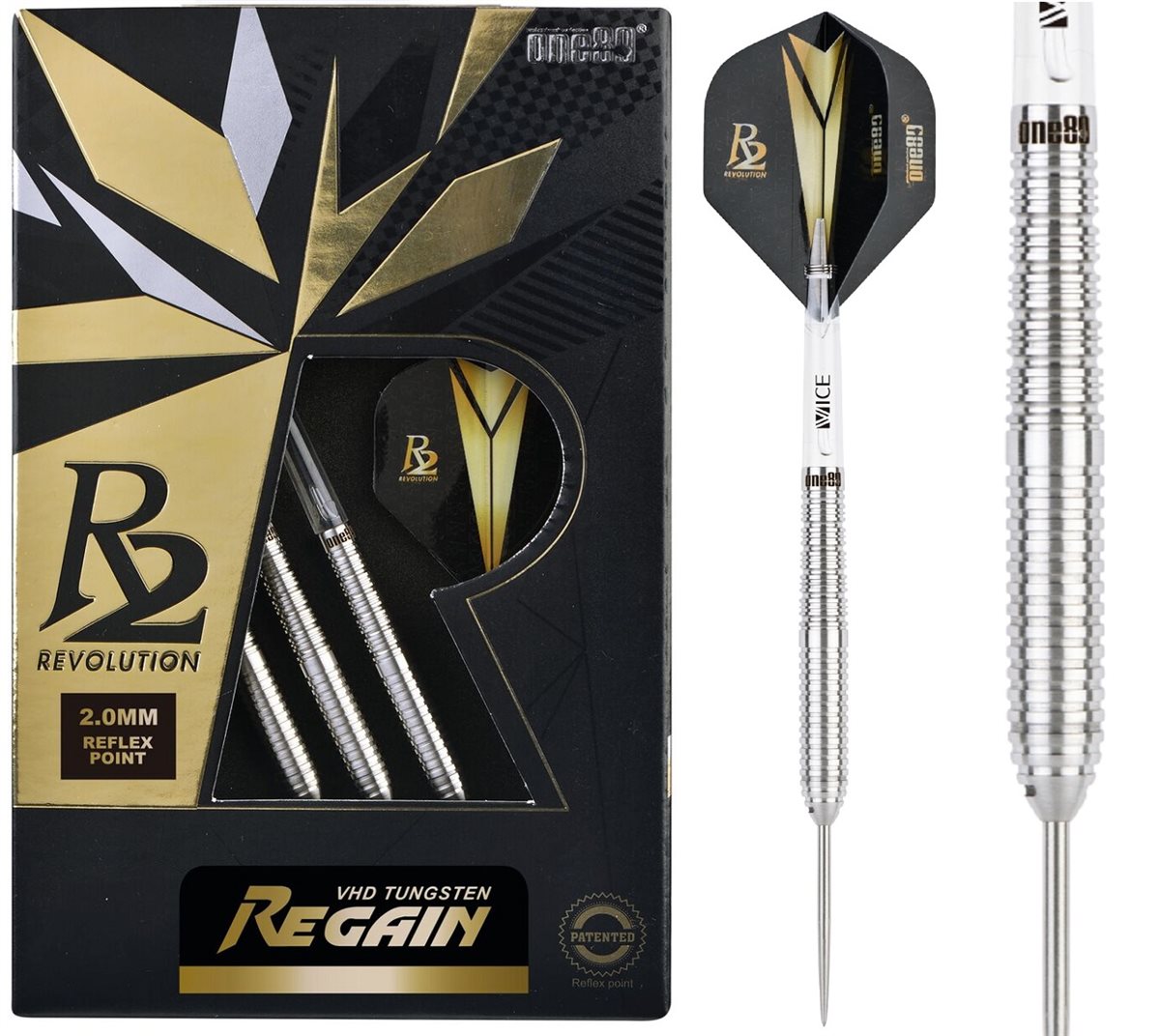 one80 R2 Regain 2.0 Steeldart Pfeile 23/25 Gramm Steeldarts