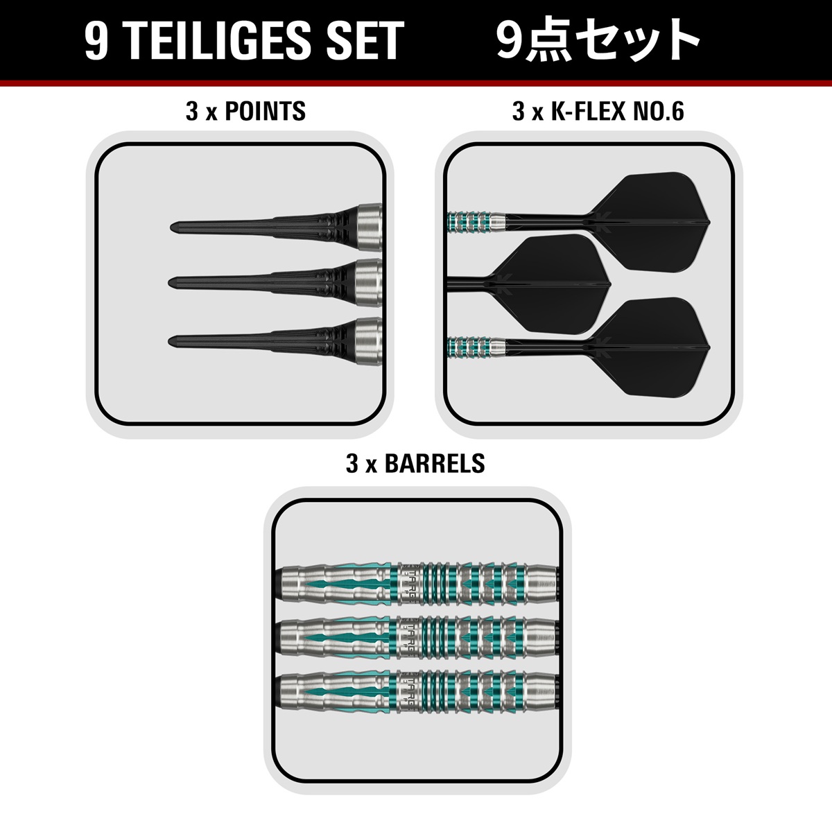Target Black Marque Pierce 90% 2BA Softdarts 18,5 Gramm Softdarts