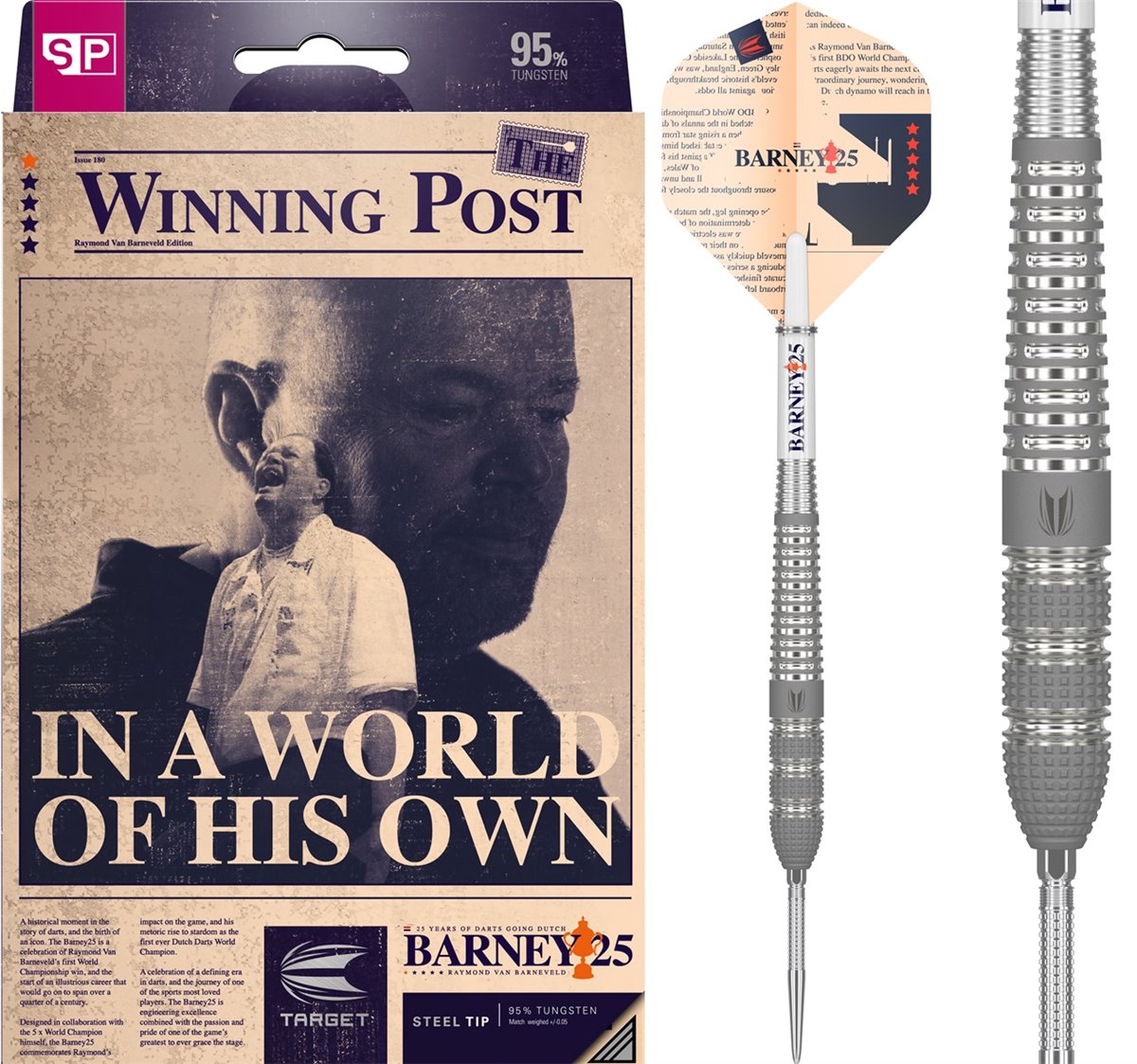 Target BARNEY25 Raymond van Barneveld Swiss Point Steeldarts 21/23/25 Gramm Steeldarts