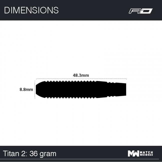 Reddragon Titan 2 Steeldarts 32/36/40 Gramm Steeldarts