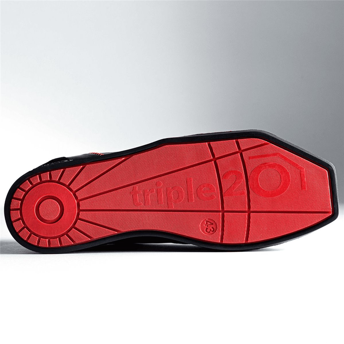 Triple20 Dartschuhe Leder Schwarz Rot Dartschuh