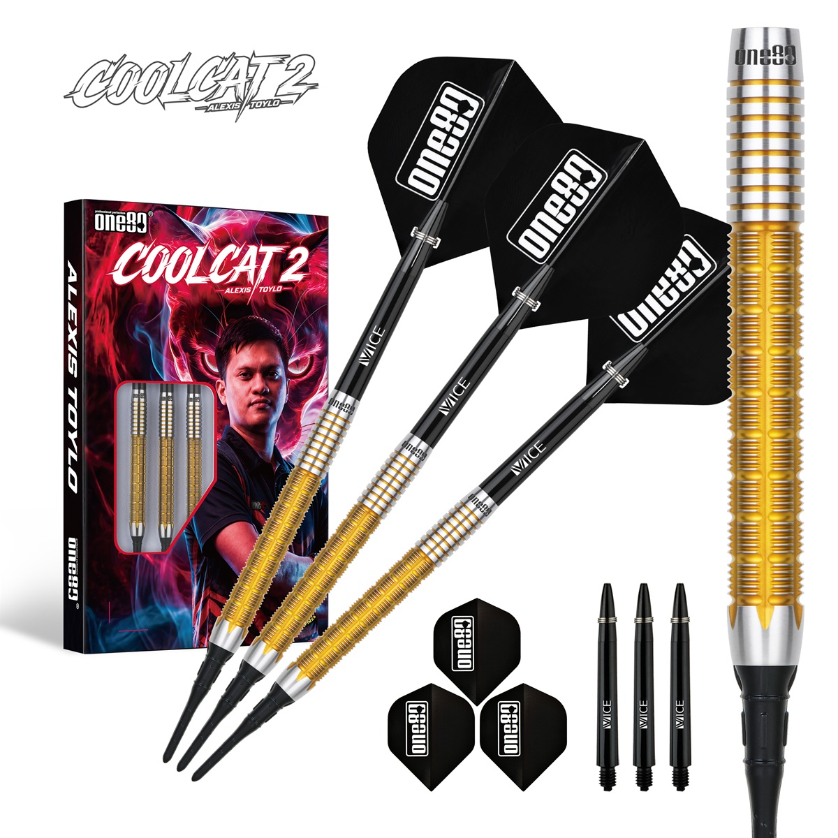 ONE80 Alexis Toylo Signature V2 90% Softdarts 21 Gramm Softdarts