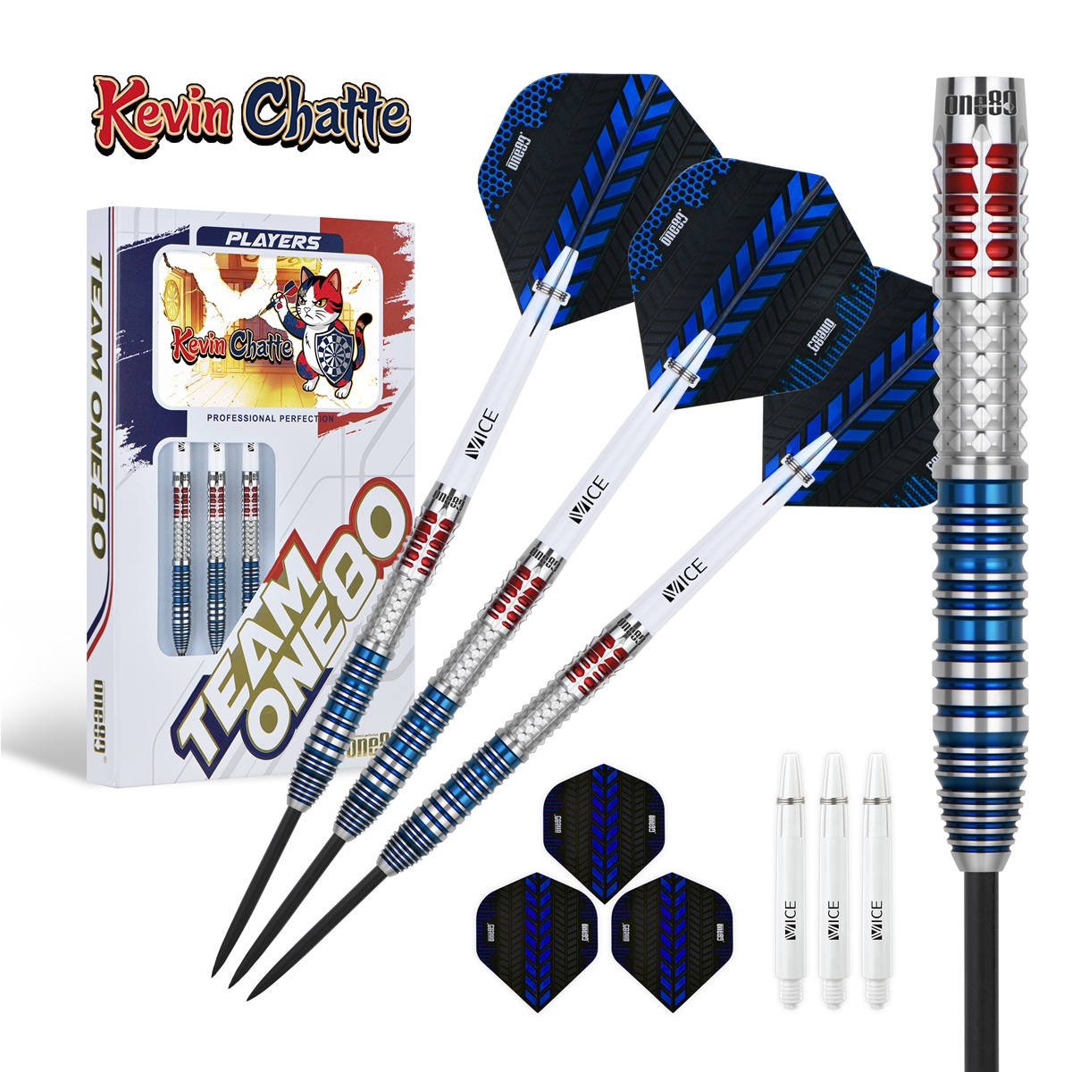 ONE80 Kevin Chatte 90% Steeldarts 22 Gramm Steeldarts