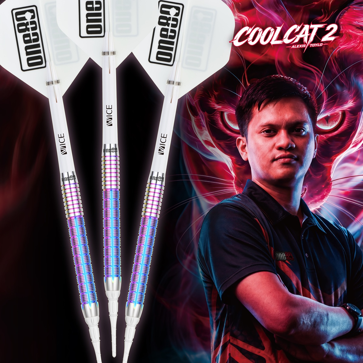 ONE80 Alexis Toylo Signature V2 90% Softdarts 22 Gramm Softdarts