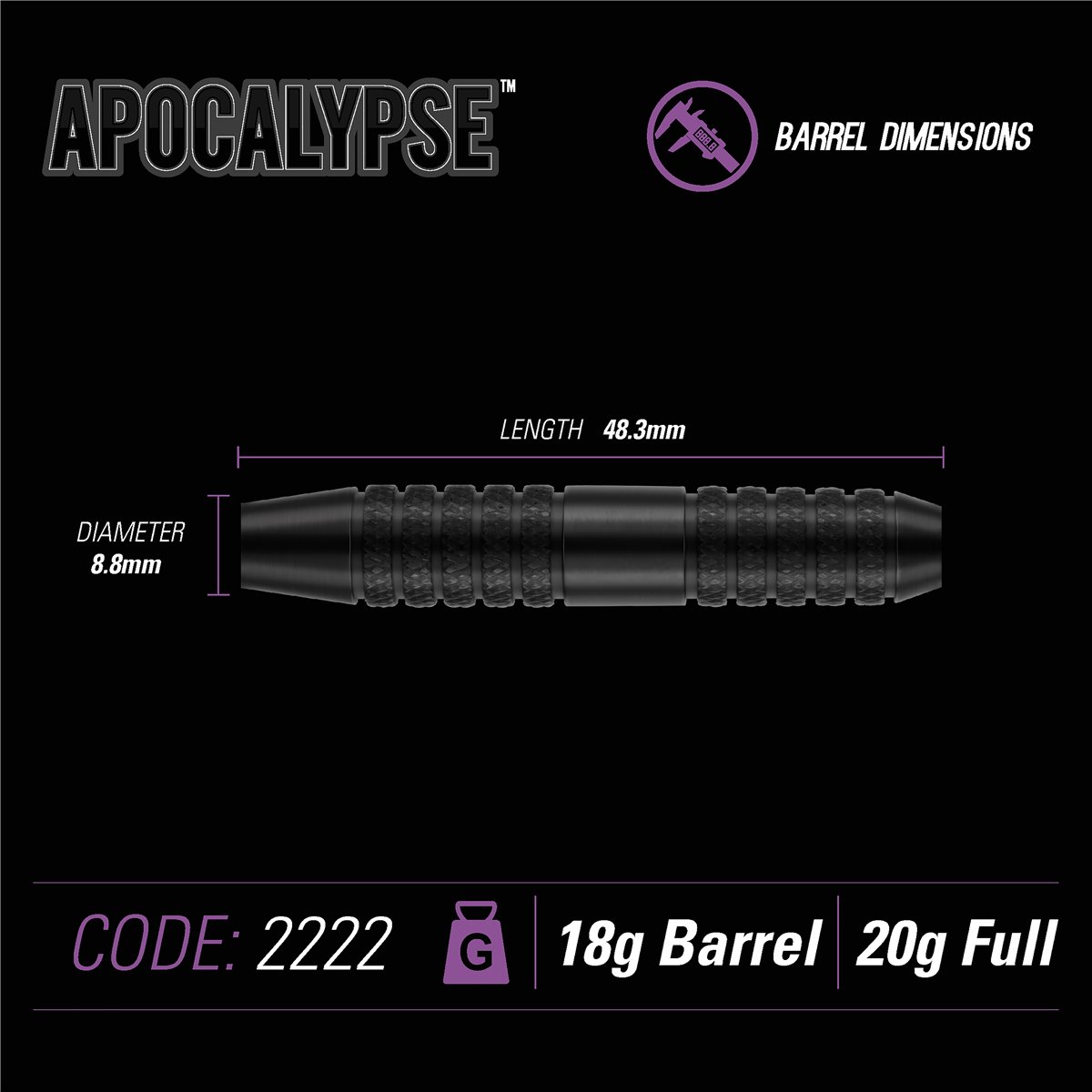 Softdart Winmau "APOCALYPSE" 20 Gramm Model 2222 Softdarts