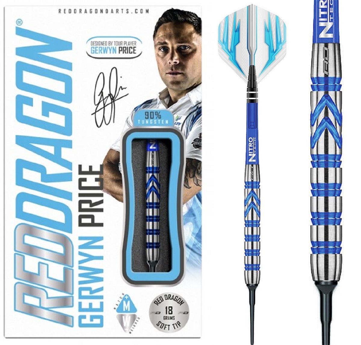 RedDragon Gerwyn "Iceman" Price Softdarts 20/22 Gramm Softdarts