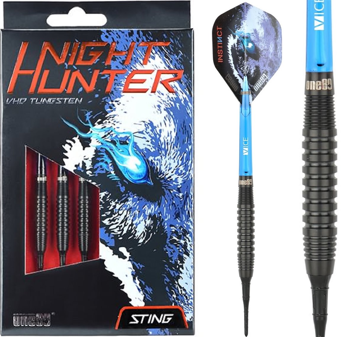 One80 Nighthunter Sting Softdarts 16/18 Gramm Softdarts