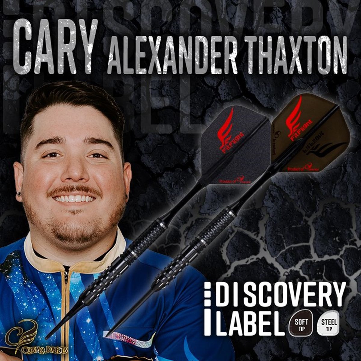 Cosmo Darts Discovery Label Cary Alexander Thaxton Softdarts 18 Gramm Softdarts