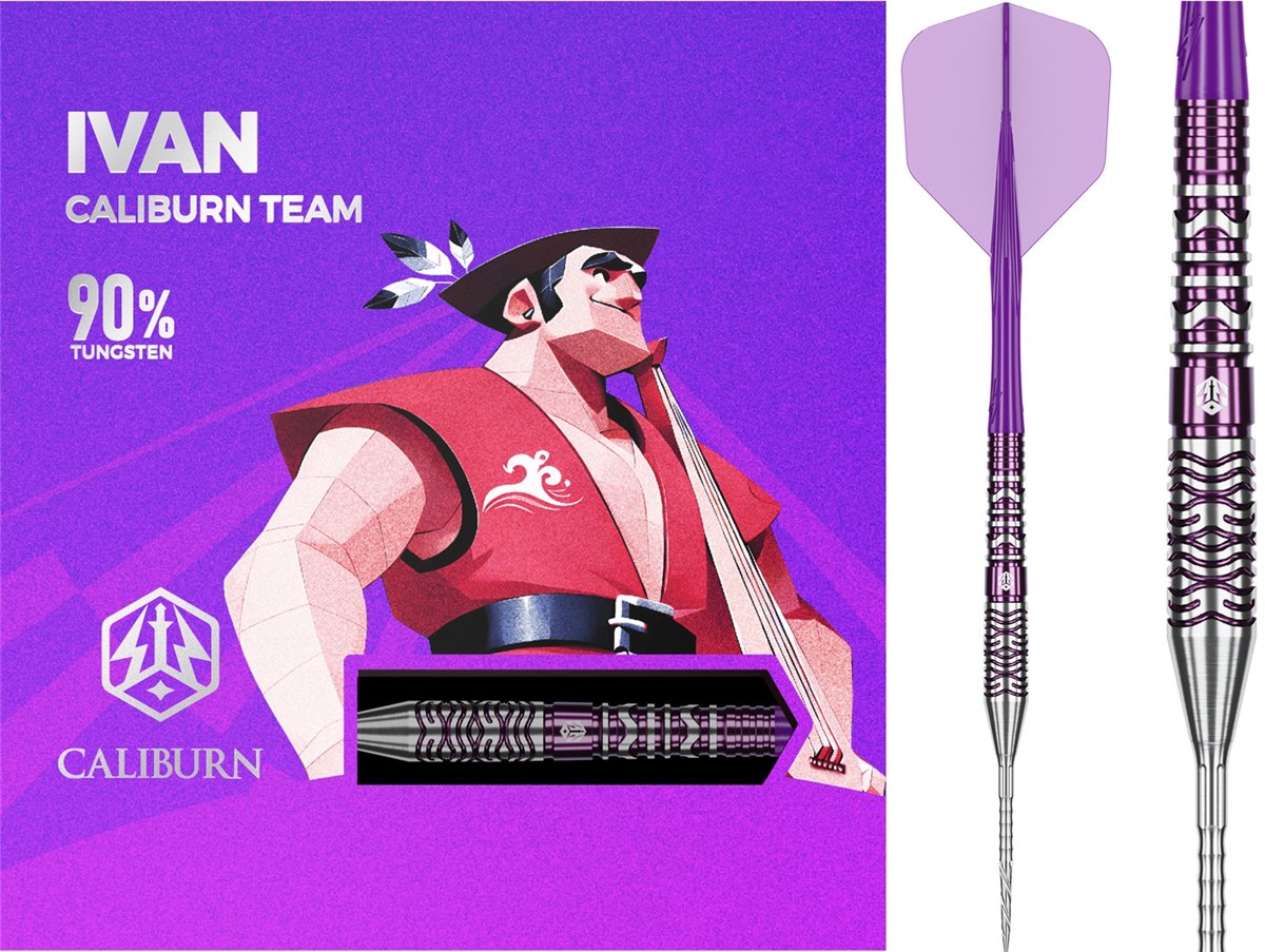 Caliburn Player Darts Awakening Ivan 90% Steeldarts 23/25 Gramm Steeldarts