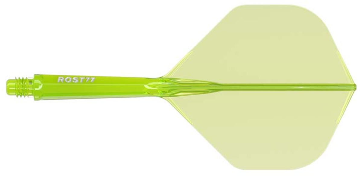 Cuesoul Dart Flight/Shaft ROST 77 Transparent Grün Big Standard Flights