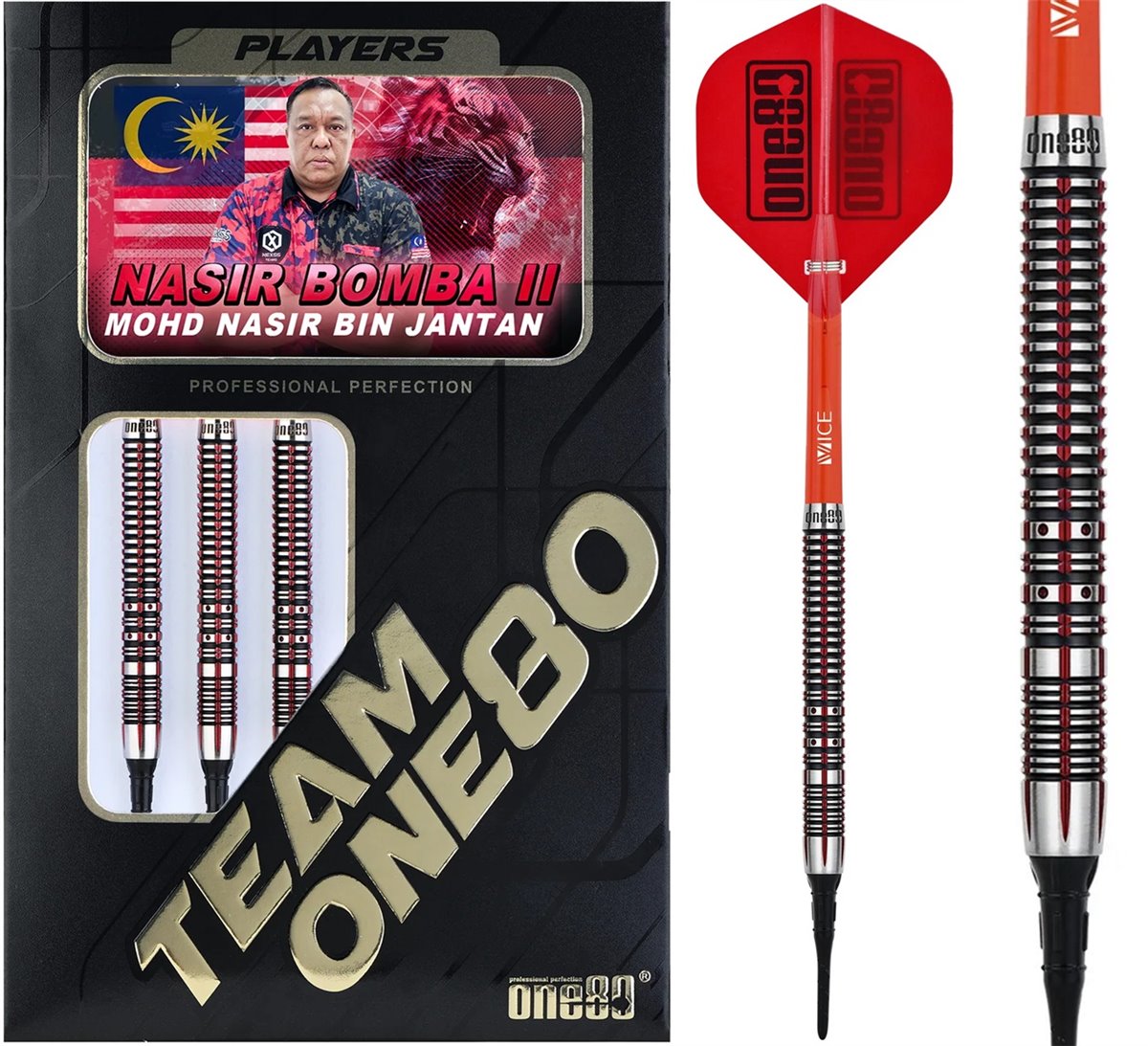 One80 Nasir Bomba V2 Soft Darts 20/23 Gramm Softdarts