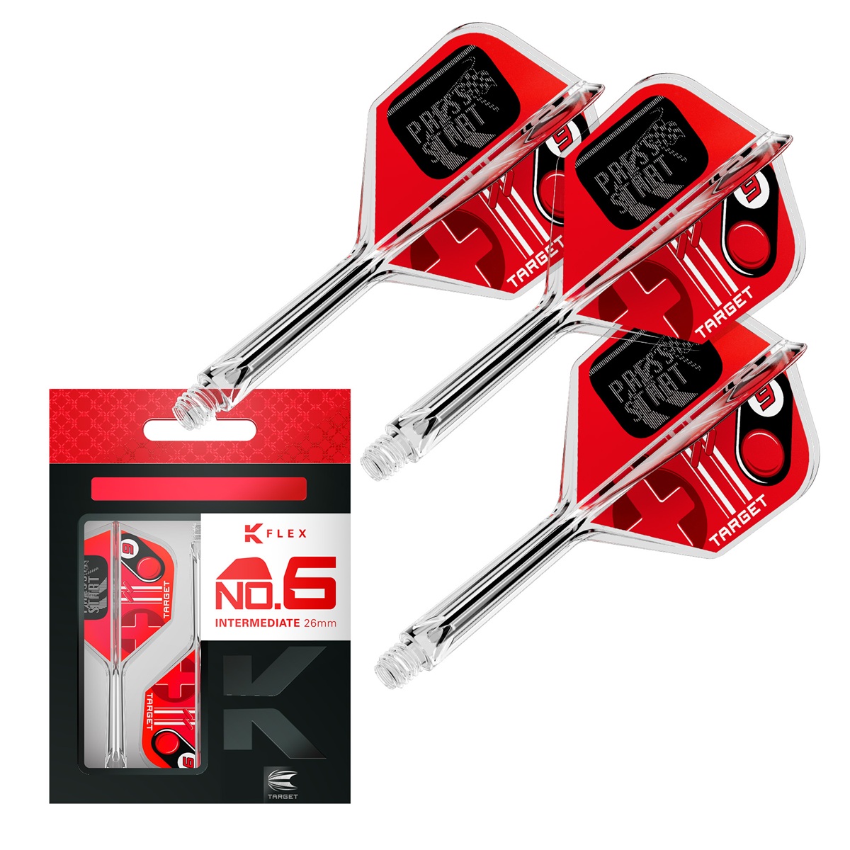 Target K-Flex Press Start Shaft/Flight System Shape No6 Shafts