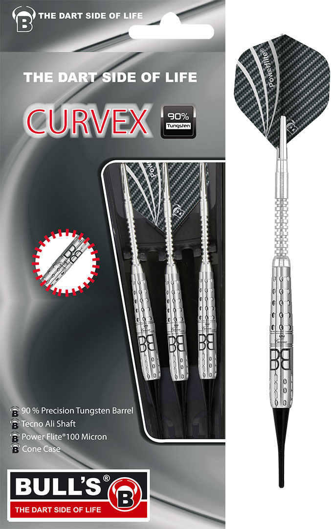 1 Satz BULL'S Curvex C1 Soft Dart 18g Softdarts