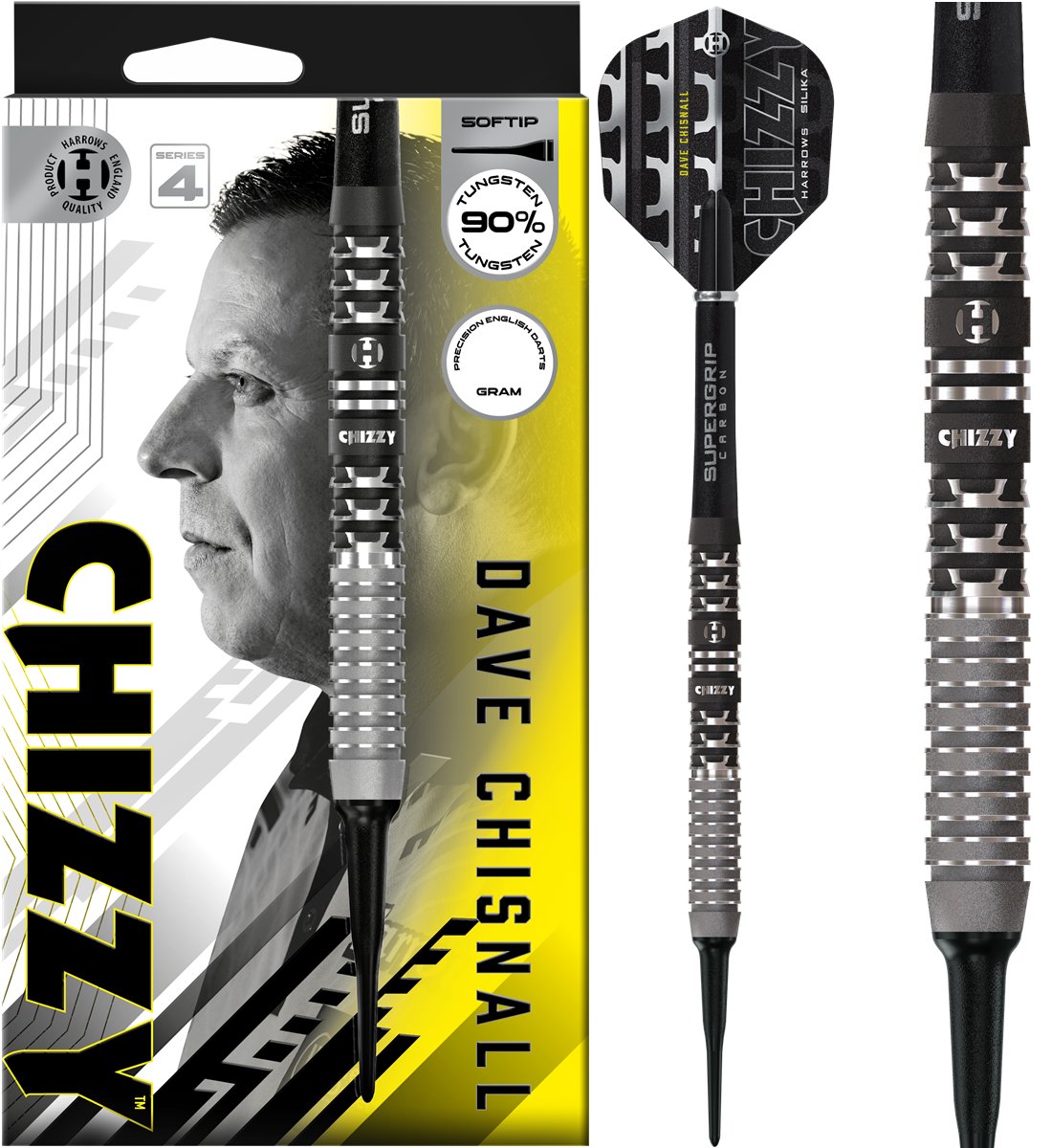 Harrows Dave Chizzy Chisnall G4 90% Softdarts 18/20 Gramm Softdarts