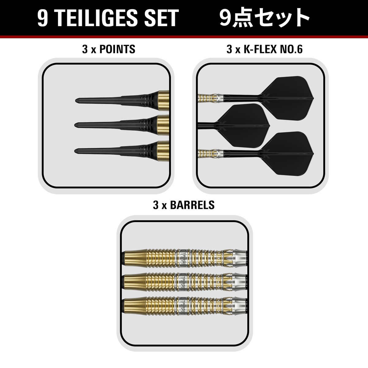 Target Black Marque Enzo 90% 2BA Softdarts 18 Gramm Softdarts