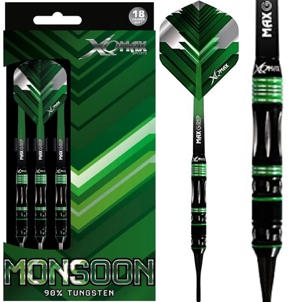XQMAX Monsoon Soft Dart Pfeile 18 Gramm Softdarts