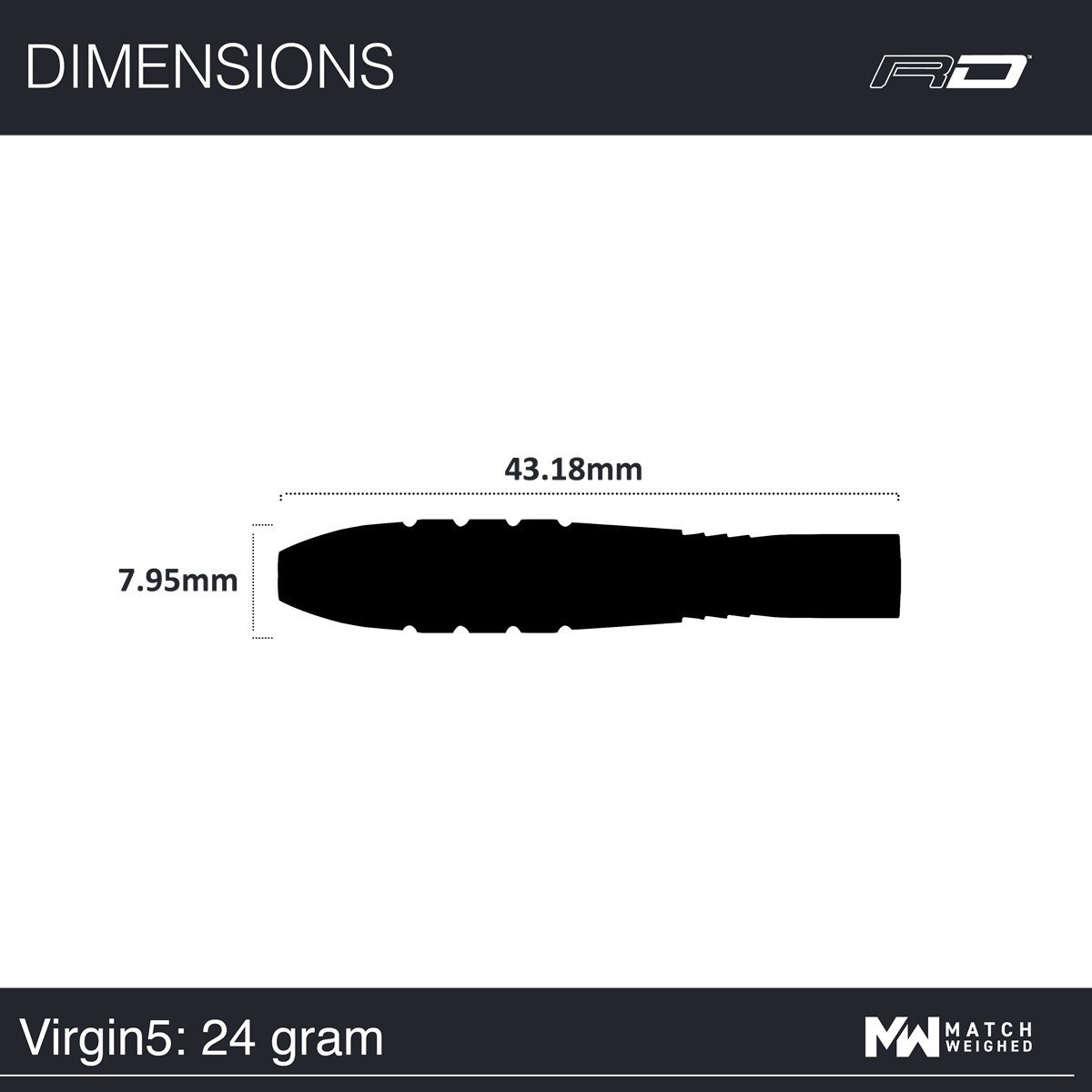 Reddragon Golden Virgin 5 90% Steeldarts 24/26 Gramm Steeldarts