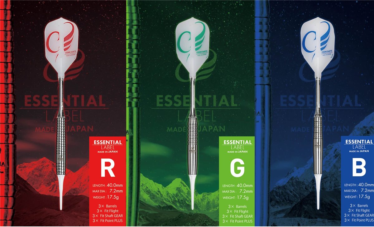 Cosmodarts ESSENTIAL LABEL G Softdarts 19 Gramm Softdarts