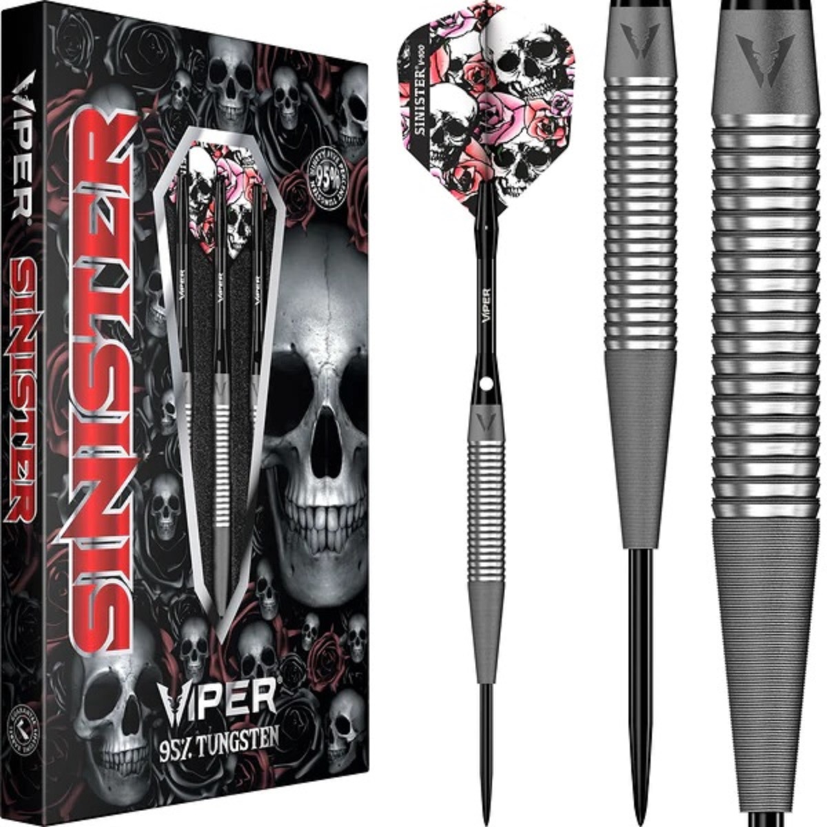 Viper Sinister S1 Sandblasted Shark Grip 95% Steeldarts 22/24/26 Gramm Steeldarts