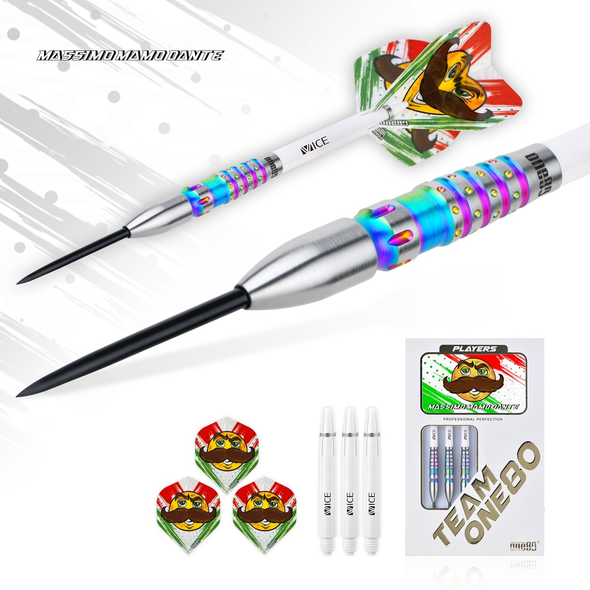ONE80 Mamo Massimo V2 90% Steeldarts 22 Gramm Steeldarts