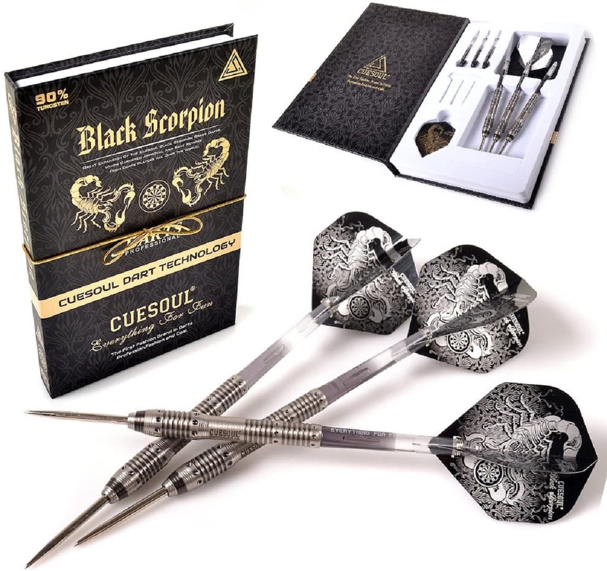 Cuesoul Steeldarts Black Scorpion 22 Gramm 90% Tungsten Steeldarts