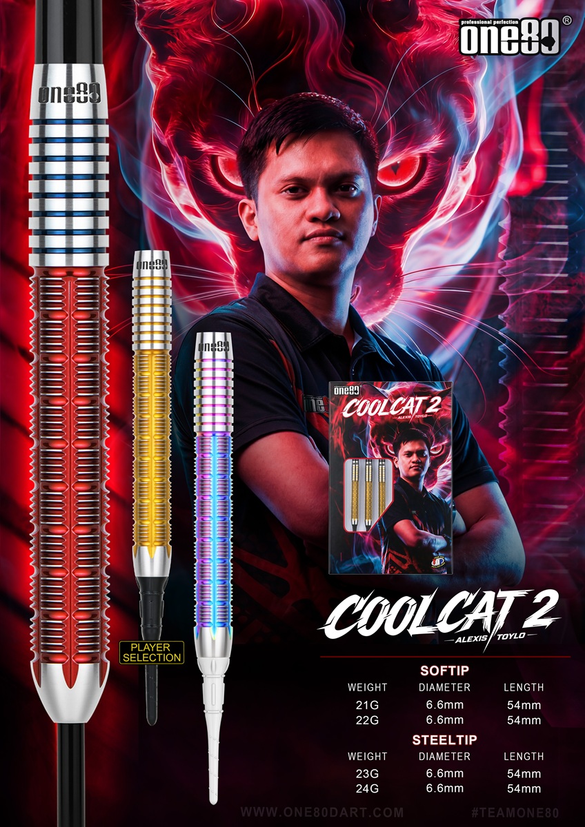 ONE80 Alexis Toylo Signature V2 90% Softdarts 21 Gramm Softdarts