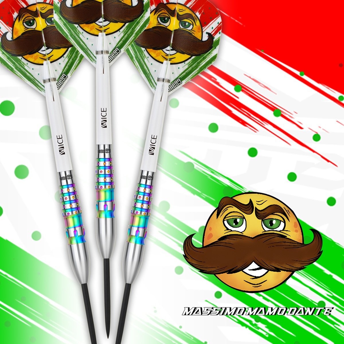 ONE80 Mamo Massimo V2 90% Steeldarts 22 Gramm Steeldarts