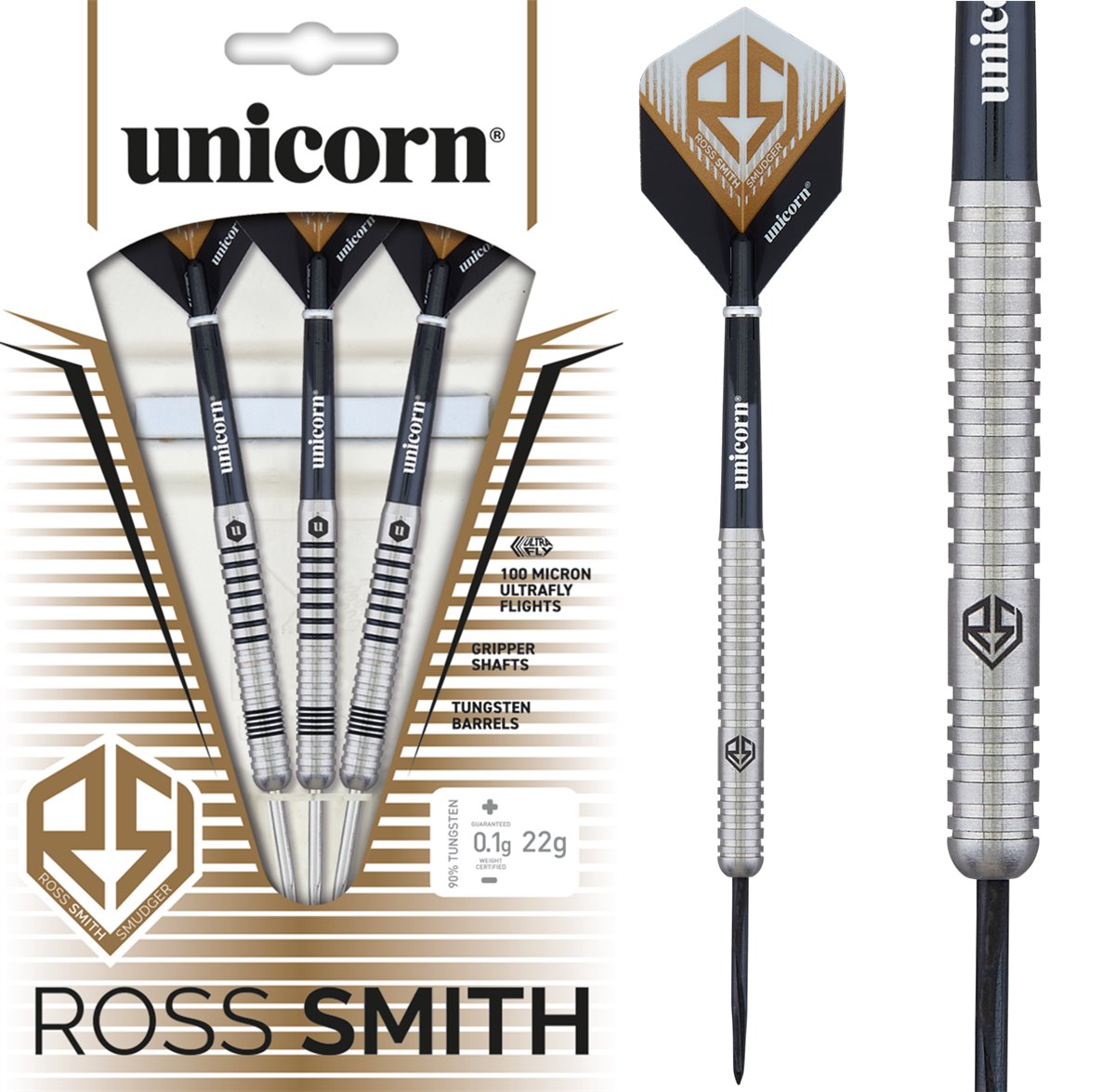 Unicorn Ross Smith 90% Steeldart 20/22/24 Gramm  Steeldarts