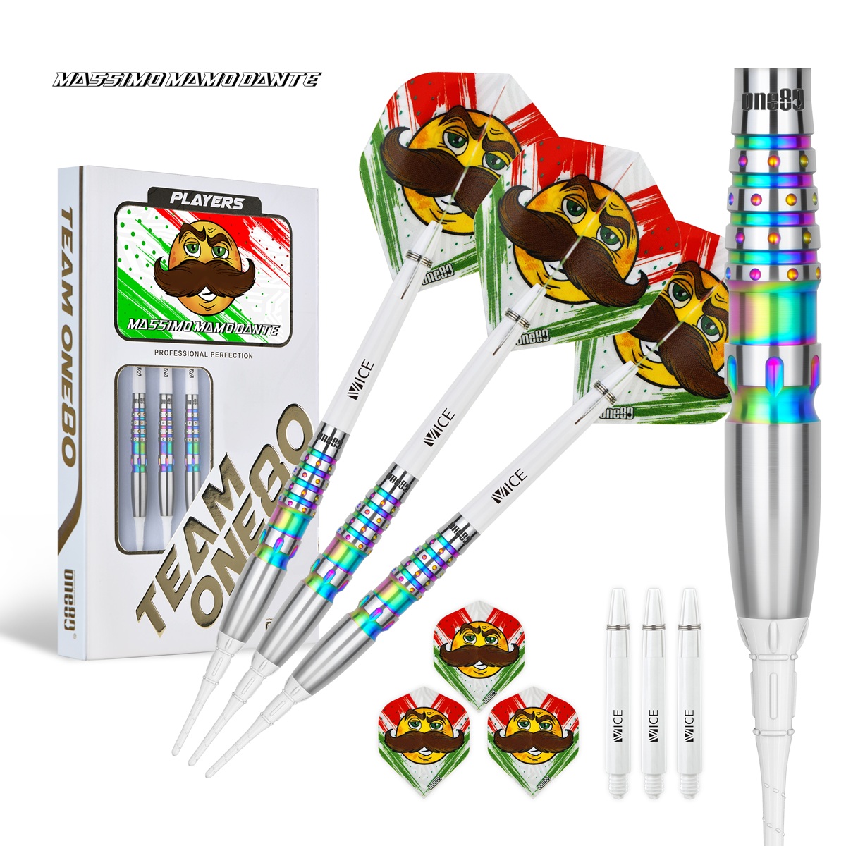 ONE80 Mamo Massimo V2 90% Softdarts 19 Gramm Softdarts