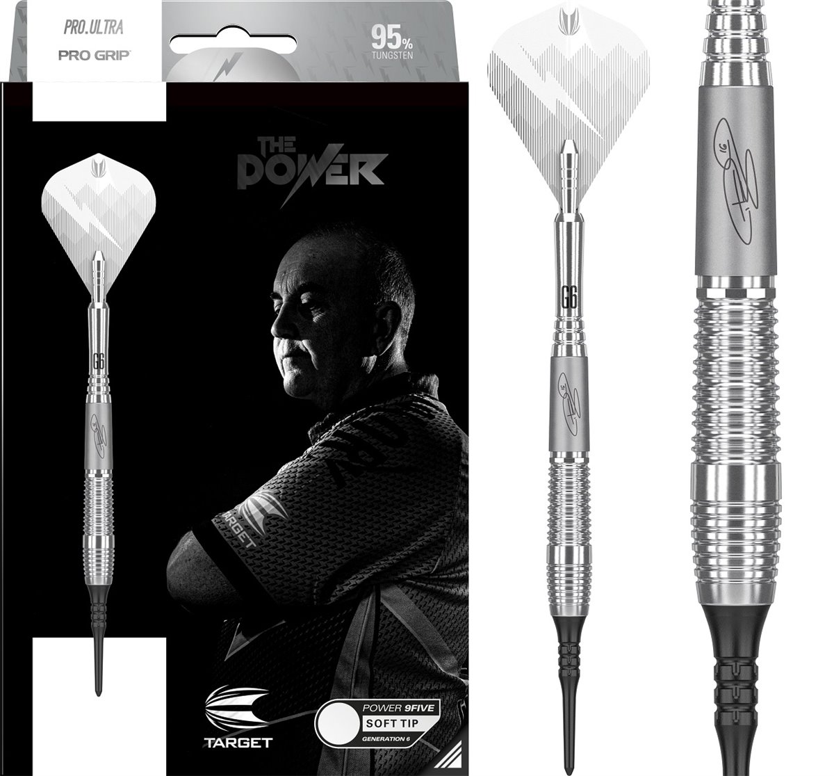 Target Phil "the Power" Taylor 9FIVE G6 2019 Softdarts 18/20 Gramm Softdarts