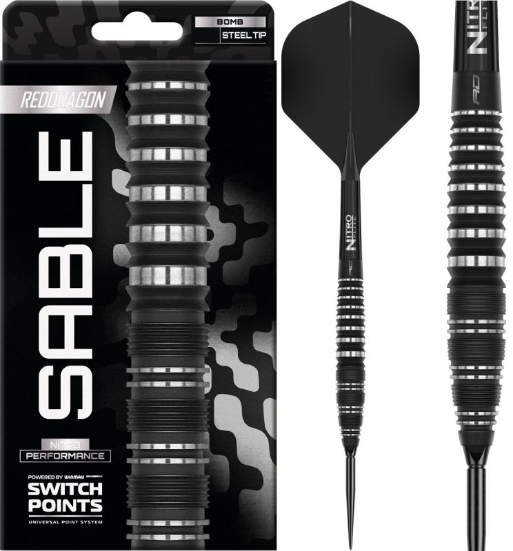 Reddragon Sable Bomb Switch Point 90% Steeldarts 22/24/26 Gramm Steeldarts