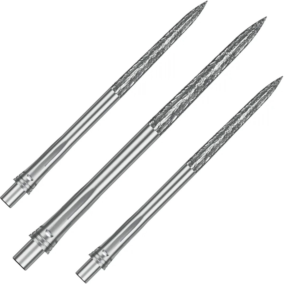 Precise180 EVO Steeldartspitze Silber Roughed 28/32/36/40 mm Wechselspitzen