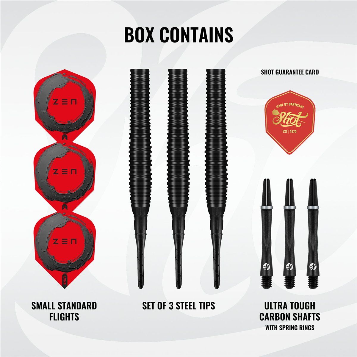 Shot! Zen Torpedo 90% Tungsten Softdarts 20 Gramm Softdarts