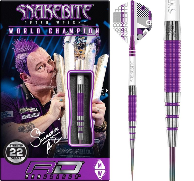 Reddragon Peter Wright Snakebite PL15 Medusa Steeldarts 22 Gramm Steeldarts