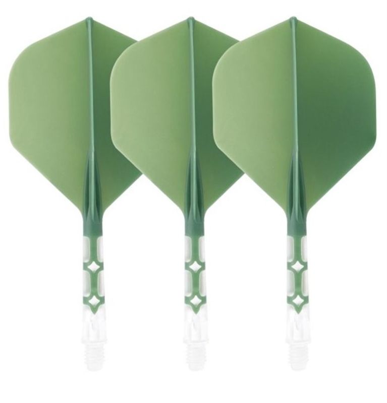 Cuesoul Dart Flight/Shaft ROST T19 Flight Grün/Transparent Small Standard Flights