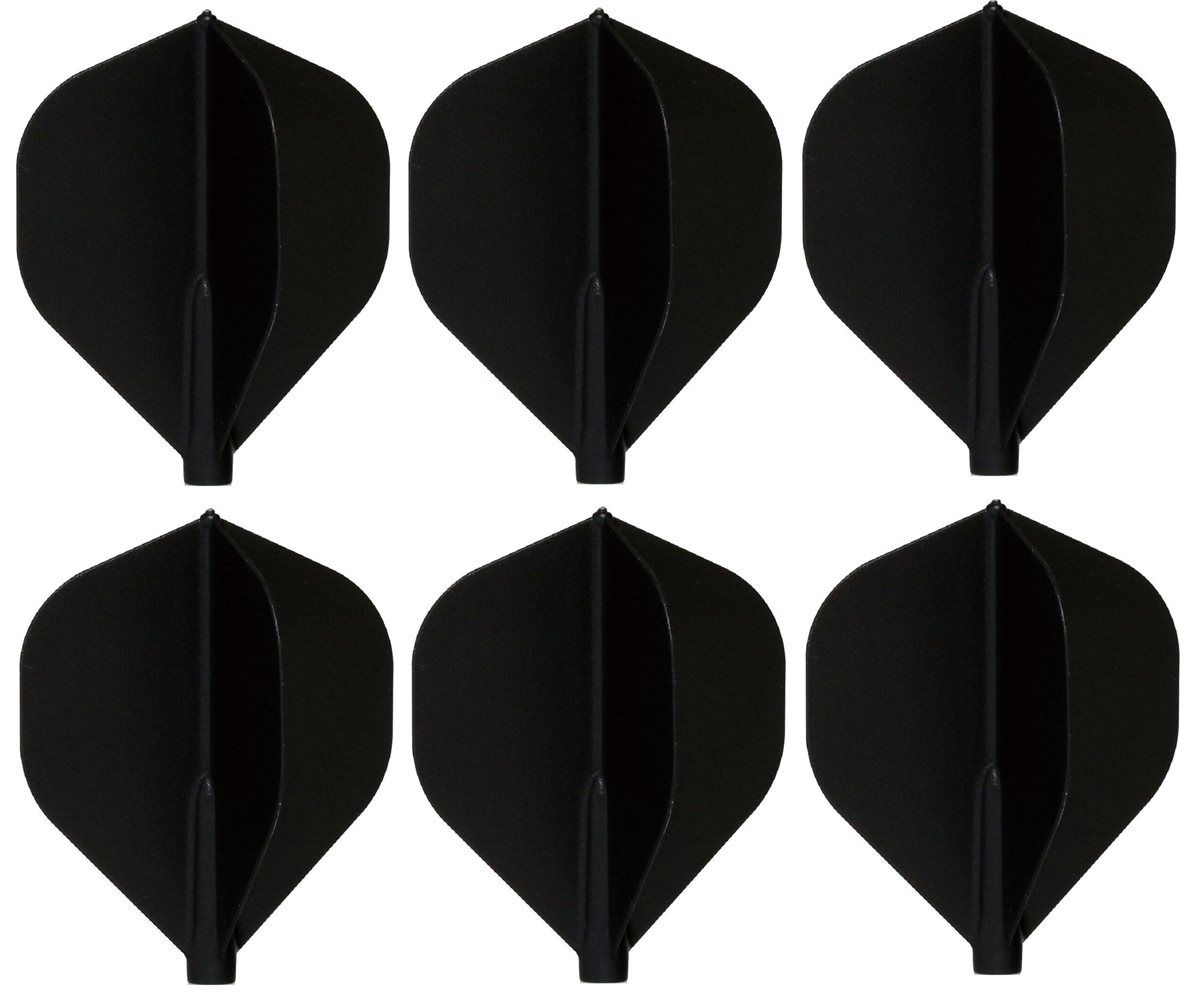 2 Set Cosmo Darts Fit Flights Schwarz Standard Flights