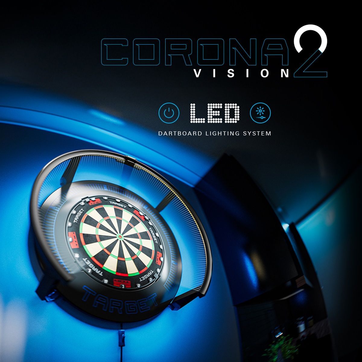 Target Corona Vision 2 Lighting System für Dartboards Dartscheiben Boardzubehör