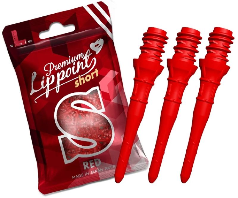 L-Style - Premium Lippoint Short Schwarz Weiß Rot Gelb Soft Dart Spitzen