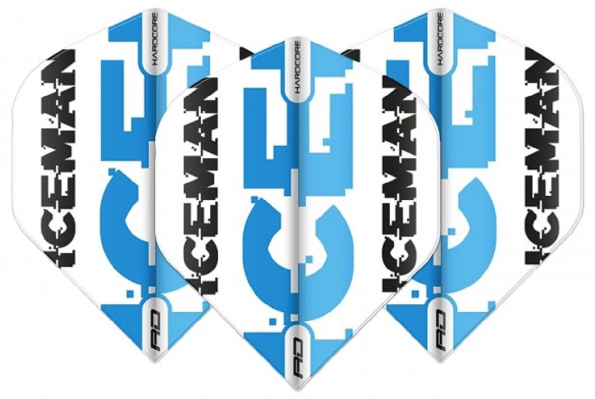 Reddragon Hardcore Gerwyn Price "Iceman" Dart Flights 2020 Weiß/Blau Flights