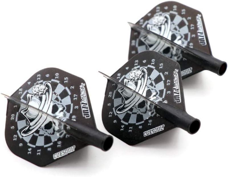 Cuesoul TERO AK4 Dart Flight Weiß Skull Schwarz Standard Flights