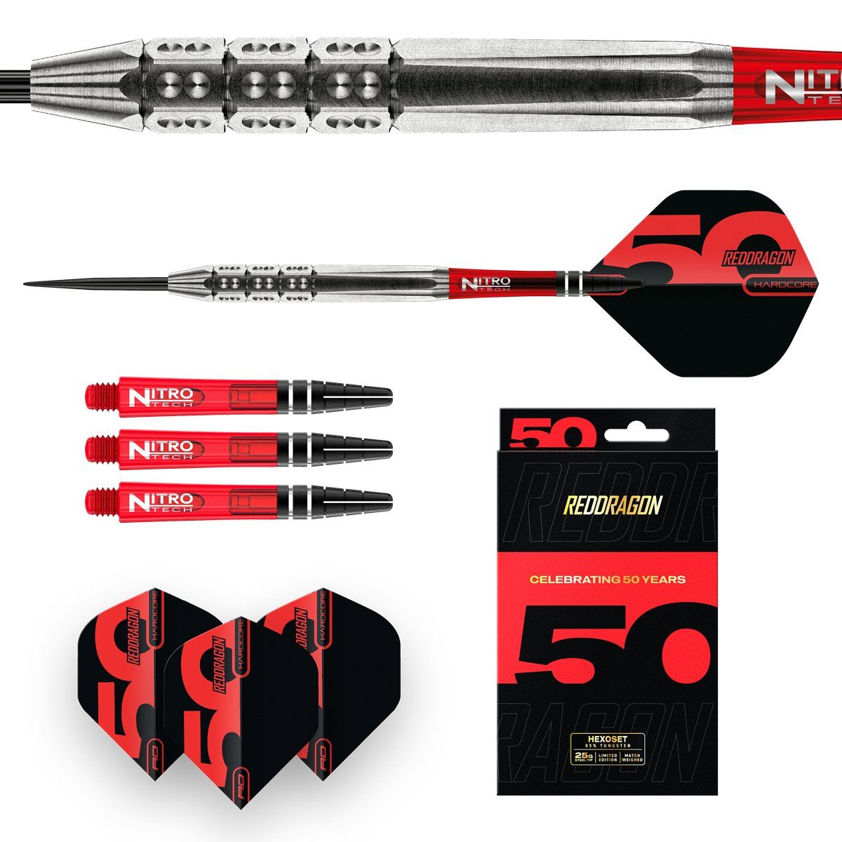 Reddragon Hexoset 3 85% Steeldarts 25 Gramm Steeldarts