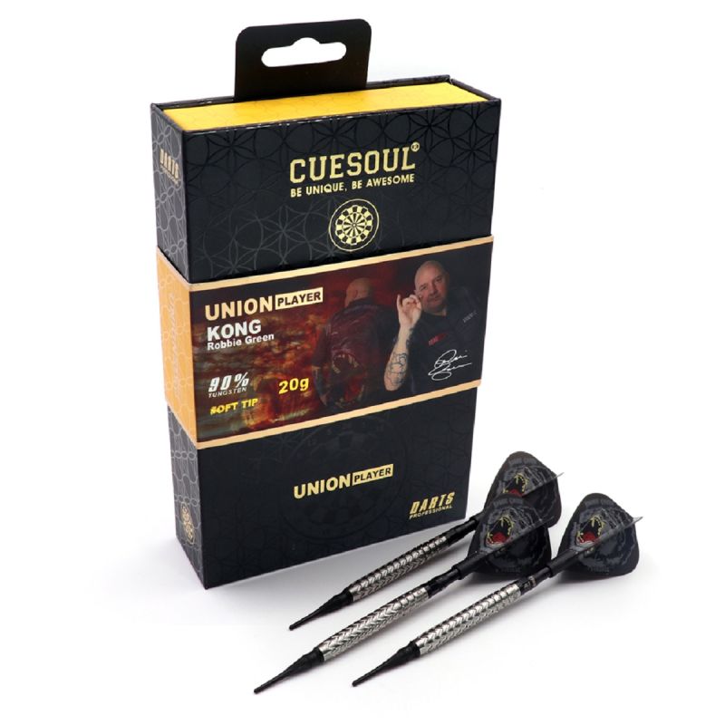 Cuesoul KONG Robbie Green + TERO Flights Soft Dart Pfeile 20 Gramm Softdarts