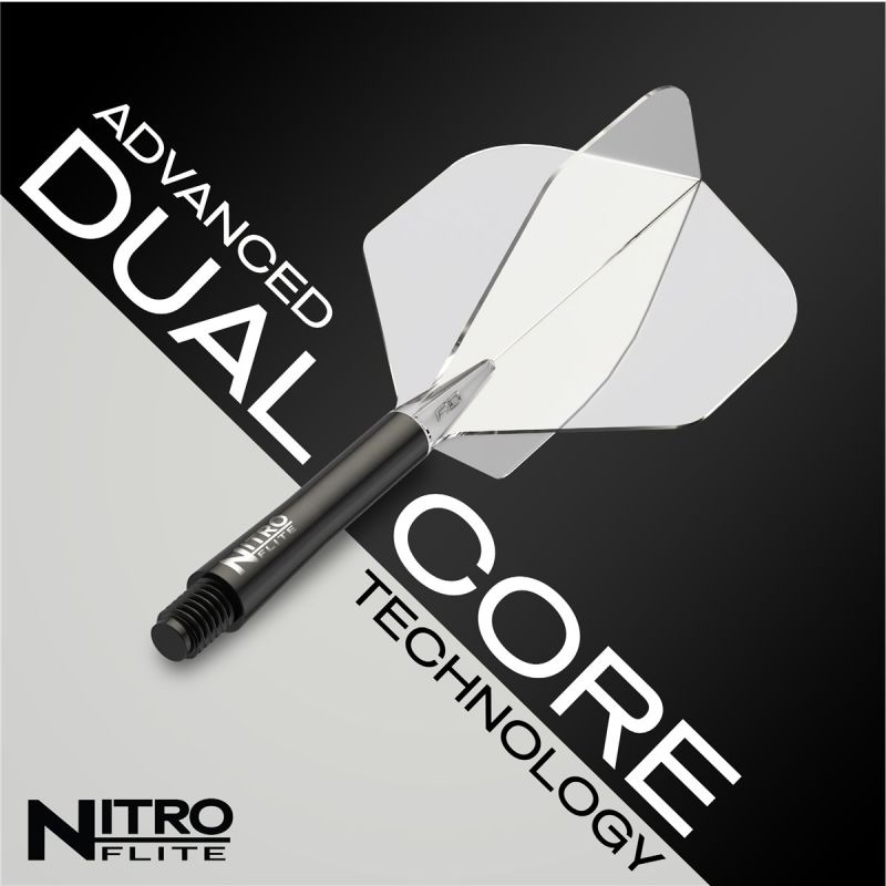 RedDragon Nitro Flite Integrated Flight/Shaft Schwarz Standard Shafts