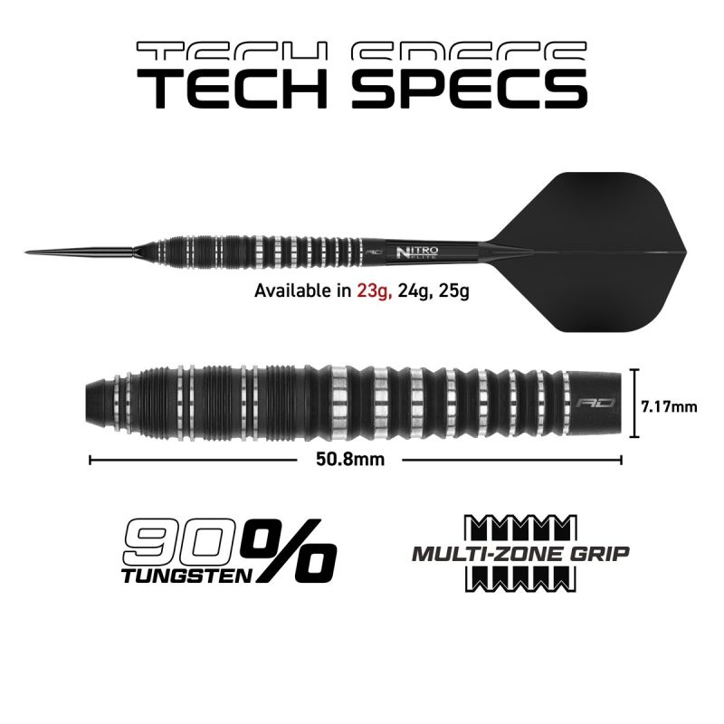 Reddragon Sable Torpedo Switch Point 90% Steeldarts 23/24/25 Gramm Steeldarts