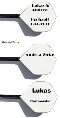 3 x Steel Dartpfeile Chrom Barrel + 10 Satz personalisierte Flights Geschenkidee Steeldarts