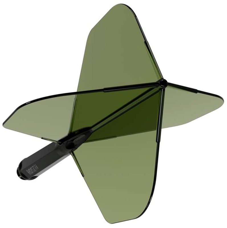 Cuesoul Dart Flight/Shaft ROST 77 Transparent Dunkel Grün Big Standard Flights