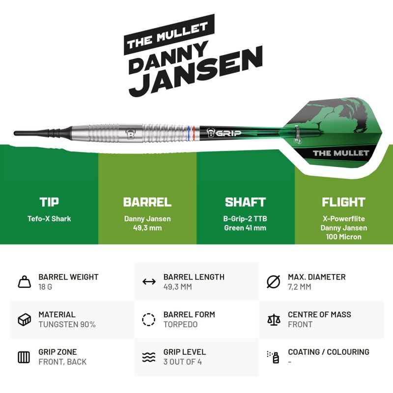 Bull´s Danny Jansen G2 90% Softdarts 20 Gramm Softdarts
