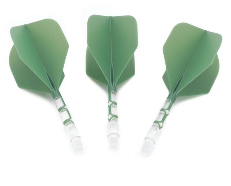 Cuesoul Dart Flight/Shaft ROST T19 Flight Grün/Transparent Small Standard Flights