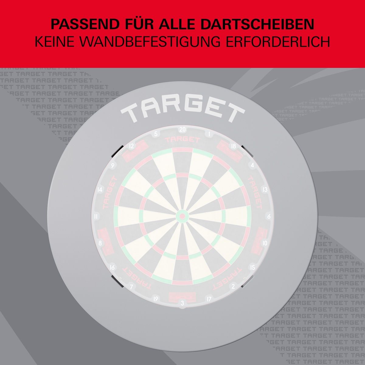 Target Notched Surround Catchring Schwarz/Rot/Grau Auffangring